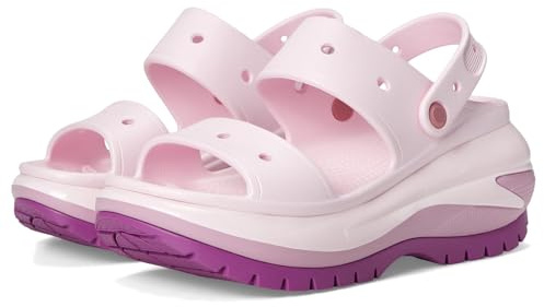 Crocs Unisex-Erwachsene Classic Mega Crush Sandalen | Plateau-Sandalen, Hortensie, 39/40 EU