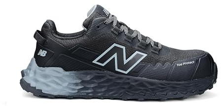 New Balance Fresh Foam Cremorne Composite Toe Safety Shoes for Men - Non Slip, Electrical Hazard - Wide Fit, Black/Grey, Low