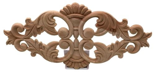 LIJUCAI Holzapplikation geschnitzt aus Holz Blumenkasten Schranktür Möbel Wohnaccessoires diagonale Ornamente, A