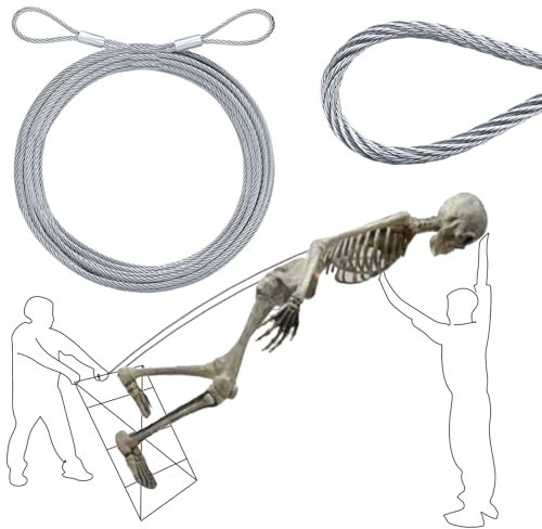MorningRo 3,6 m Skelettbeschichteter Abspanndraht, U-Kabel, dickerer Ersatz-Sicherheitsdraht, 6 m langer Edelstahldraht, 3 mm Durchmesser, Torsionsfederdraht, 3,6 m großes Skelett-Ersatzteil