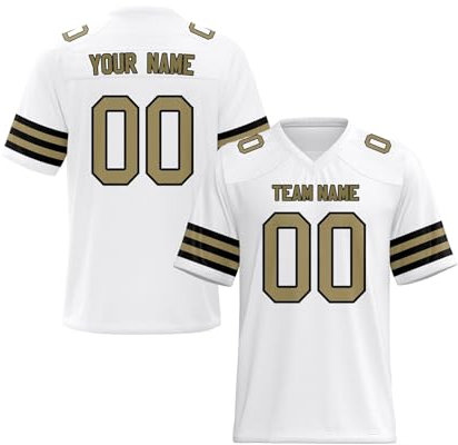 Yunshenla Personalisiert American Football Trikot Herren Damen Kinder Jugend Custom Jersey Personalized Name Und Number Kostüm Schnelltrocknend Rugby Shirt, Personalisierbar Oder Blanko(#02)