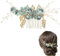 QEQSHQO Haarschmuck Hochzeit Grün - Braut Haarkamm mit Blumen und Kristallen - Eleganter Kopfschmuck für Bräute und besondere Anlässe