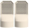 Grille d’aération vide sanitaire Ø100 mm (Lot de 2) - Ventilation PVC anti-humidité, anti-nuisibles, pour sous-sol, cave et extérieur (Beige)