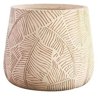 RUNZE765Z Zimmerpflanzen Magnesiumschlamm, extra großer Durchmesser, 35 cm, größerer runder Blumentopf, for den Innenbereich, Wohnzimmer, Balkon, Boden, Kleiner Baumtopf Pflanztopf Groß(Beige)