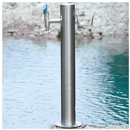 Wasserspender für den Außenbereich mit abschließbarem Wasserhahn für Gartenhydratation und Schlauchständer