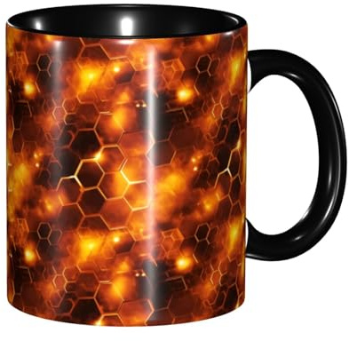 Anceky Bee Honeybee Sparkle Ceramic Coffee Mug 11 oz Microwave Safe Drinking Cup Tea Cups for Women Mens
