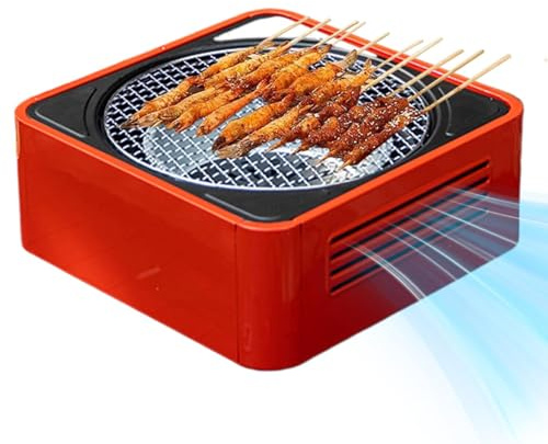 Tragbarer Holzkohlegrill, Stahl-Design für den Außenbereich, perfekt für Terrasse, Camping und Picknicks, kompakt und leicht zu transportieren