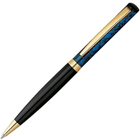 Stempel-Kugelschreiber Heri Color Exclusive 6723 custom Schwarz/Marmor Blau