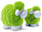 HH Home Hut Garden Ornament Animal Flocked Grass Stone Effect Green Decorative Outdoor Figure Free Standing Statue Figurine (Sheep Lamb & Mum)