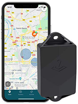 Traceur GPS Mini Noir - Voiture et Moto - Autonomie 3 Ans - Suivi Discret sans Recharge - Abonnement requis Via App - Idéal pour Véhicules, Remorques, Bateaux, Chantiers