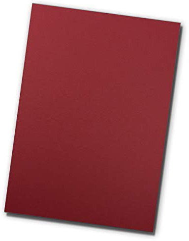 50 Blatt DIN A4 Briefpapier - Bastelpapier - Dunkelrot - Ton-Papier mit edler Rippung, 100 g/m² - matte Oberfläche - hochwertiges Schreibpapier