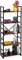 Relaxdays Bücherregal mit 5 Ebenen, Industrial, HxBxT: 158,5 x 60 x 30 cm, MDF & Metall, Büro Ordnerregal, braun/schwarz