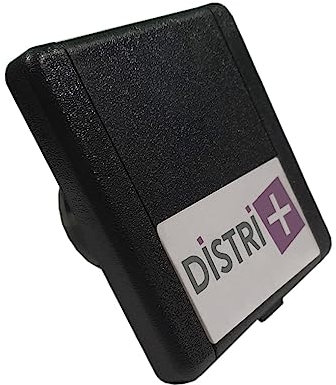 Distri+ - Prise d'aspiration centralisée Couvercle carré 9x9cm - Noir