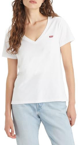 Levi's Perfect V-neck, T-shirt Donna, White +, XL