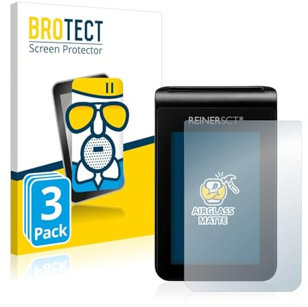 BROTECT Schutzglas für REINER SCT tanJack deluxe | 3 Stück Entspiegelnder Displayschutz Made in Germany Schutzfolie Matt Kratzfest 9H Anti-Fingerprint Einfache Montage