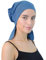 Deresina Headwear Gathered Cap with Pelerine at The Back - Caroline Blue