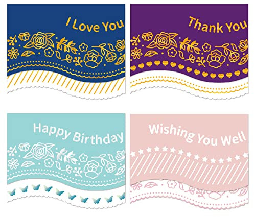 INFUNLY 15 Stück Spitzenkanten-Stanzformen + Heißfolienplatten-Stanzformen Für Die Herstellung von Hochzeitskarten, Sammelalben, Dekorative Prägeschablonen