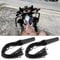 Motorrad-Lenker mit Quastenfransen, Motorrad-Leder-Bremskupplungshebel mit Fransen, Schwarze PU-Leder-Handgriffe mit Quaste für 1-Zoll-Lenker-Motorrad-Modifikationszubehör