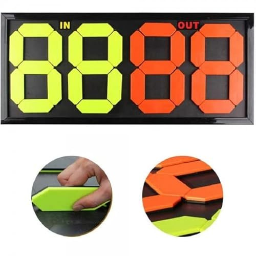 OISE ART STORE Trade Shop - Tabellone Sostituzione Portatile Arbitro Partita di Calcio Display 83x38 Cm