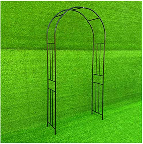 WHFTD Rosenbogen Torbogen Metall Gartenbogen Rankbogen Wetterfest Rankhilfen Für Kletterpflanzen, Rosengestell Rankgitter Für Pergola Rasen Klettern Von Weinreben Breite:120Cm/150Cm/180Cm,W3M*H2.4M