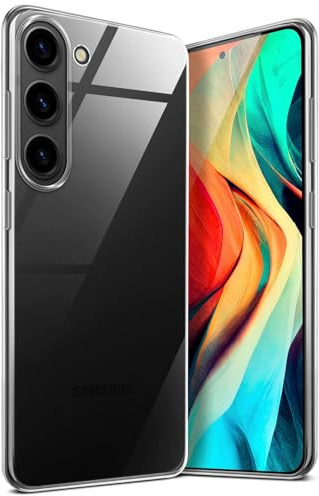 moex für Samsung Galaxy S23 Hülle Durchsichtig, Silikon Handyhülle Transparent, Clear Case Ultra Slim, Backcover Schutzhülle Dünn, Silikonhülle Minimalistisch, Aero Case, Klar