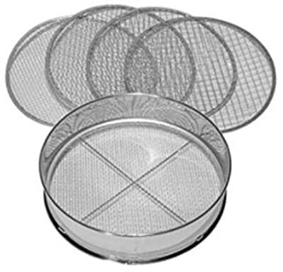 Gartensieb Set, Edelstahl 4in1 Gartensieb, Erdsieb Gartensieb mit 4 austauschbaren Siebeinsätzen für Erde und Steine
