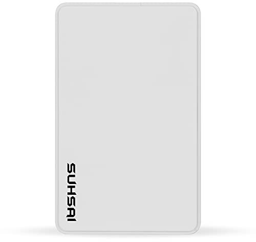 SUHSAI 1TB External Hard drive USB 3.0, 2.5 Portable External Hdd, Hard disk, Ultra Slim Storage and Backup Drive, USB Hard drive Compatible with Gaming Console, PC, Mac,Laptop, Desktop (White)