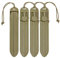 ACEXIER Taktischer Molle Stick Schnellverschluss PALS Gurtband Befestigen Clip Gurt Acetal Polymer 5,75 Zoll Jagdzubehör (Tan-4PCS)