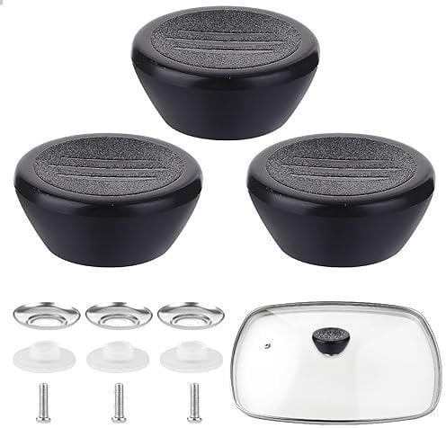 Simarro 3 Pcs Pot Lid Knob - Replacement Pan Cover Handles for Cookware, Frying Pan, Saucepan - Heat Resistant With Screw