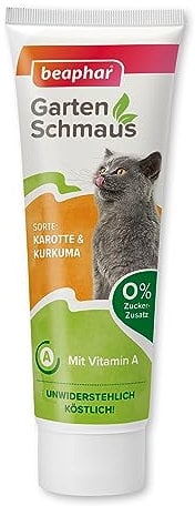 BEAPHAR - Garten Schmaus Paste Für Katzen - Energieversorgung - Mit Vitamin A, Huhn, Karotte und Kurkuma - 0% Zuckerzusatz - 100g