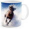 SpecialMe® Tasse Pferde-Motive Wintermotive XMAS Geschenk für Pferde-Liebhaber Pferdefans Mädchen weiß standard