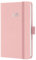 SIGEL J5404 Wochenkalender 2025 A6, Jolie, rosa, Hardcover mit Textileinband, Gummiband, Stiftschlaufe, Einstecktasche, 174 Seiten, vegan, Buchkalender, Terminplaner