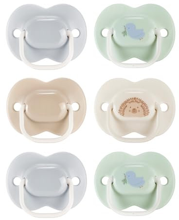 Tommee Tippee Anytime Soothers, 0-6m, 6 Pack, Symmetrical Teat Sits Anyway Up, BPA-Free Silicone Dummy, Orthodontic Design