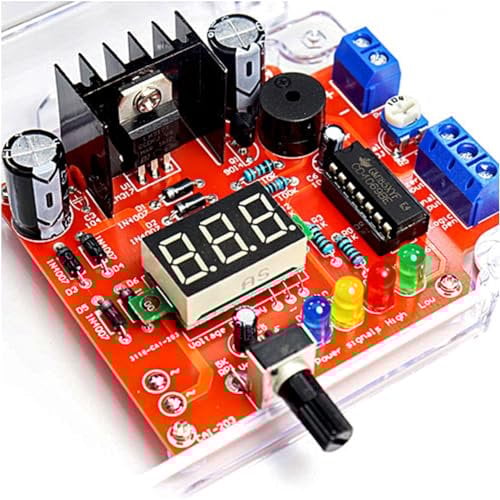 DollaTek Soldering Project Kit Adjustable Voltage Regulator Kit AC 220V - 1.25V-12V for Soldering Training Electronic DIY Production