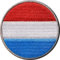 2 x Luxemburg rund gestickt 52 mm/Flagge Fahne Wappen Europa EU/Patch Patches Abzeichen Aufbügler Aufnäher Bügel-Flicken Applikation zum Aufbügeln Aufnähen auf Kleidung Rucksack