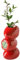BEIJIALY Dekorative Keramikvase, Hohe Vase für Tafelaufsatz, Einzigartige Fruchtförmige Blumenvase, Erdbeervase für Blumen, Obstvase, Tischregal-Dekoration für Heim- und(Rote Erdbeere)