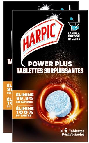 HARPIC Lot de 2 x 6 Tablettes Power Plus Désinfectantes
