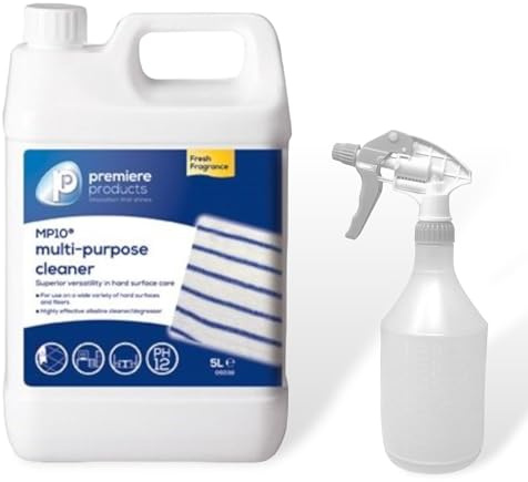 Concentrated MP10 Multipurpose Cleaner 5L Plus 750ml Trigger Spray Bottle, Efficiently Removes Grease, Grime, and General Dirt