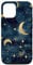 iPhone 14 Pro Aesthetic Celestial Magic Moons And Stars Blue Pattern Art Case