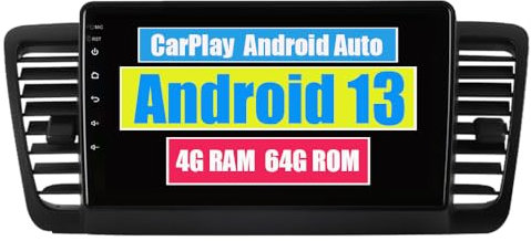 RoverOne Autoradio CarPlay Haupteinheit für Subaru Outback 3 Legacy 4 2003-2009 Android Auto Touchscreen Sat Navi Bluetooth WiFi Radio Player