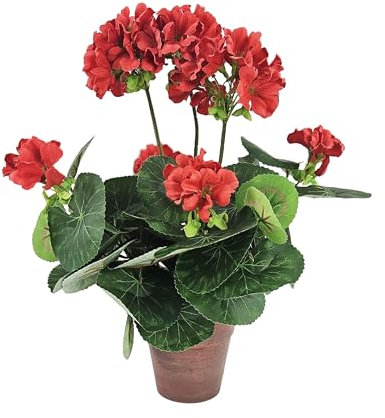 Tecnokit Plantas artificiales de interior, plantas artificiales de exterior realistas, con maceta incluida, planta falsa, material plástico realista al tacto, apto para todos los ambientes (marganio,