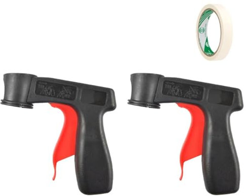 lcyen 2 Pack Spray Can Trigger Grip Handle - Black, Universal Spray Paint Can Holder with Trigger Handle Extension for All Standard Aerosol Spray Cans Grip Handle