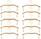 LERTREEUK 10 Stück/Satz Imitation Holz Maserung Dessous Kleiderbügel Plastik Unterwäschebügel Bikini-BHS Tanktops Dessous-Bügel (Holzfarbe)