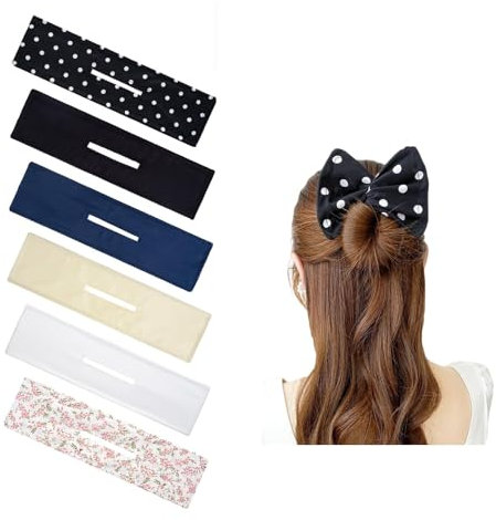 Fokroin 6 Stück Magischer Haarknoten, Haarknoten Maker, Französischer Donut-Haarknoten, Haar Twist Haarband, hair Bun Roller, Mode Haar Bun Wraps Frisur Haar Styling Zubehör für Frauen Mädchen