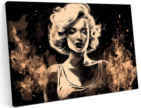 Printonia Leinwandbild m Bild auf Leinwand 120x80 Marilyn Monroe Portrait Art Abstract