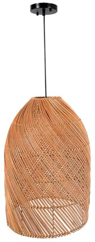 VIVANNO Deckenlampe Deckenleuchte Rattan ESSENCE 30x45 cm beige natur