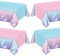PTECDROTS Meerjungfrau-Tischdecken, rechteckige Meerjungfrau-Tischdecken, Einweg-Tischdecken für Mädchenpartys, unter dem Meer, Babyparty, Meerjungfrauen-Partyzubehör, 130 x 220 cm, 4 Stück