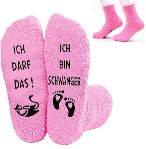 HQRKOTM 1 Paire Cadeau Femme Maman Grand-mère Taille 36-40 Chaussettes Drôles pour Femmes Avec Grip Chaussettes de Petit Gâteau Cadeau Femme Enceinte Cadeau Anniversaire Femme Cadeau Fête des Mères