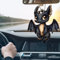 PLIGREAT Kreatives Auto Hängendes Ornament Schwarzer Drache Rückspiegel Zubehör Niedliche Auto Holz Charms Holz Dekorativ für Fenstertür Weihnachtsbaum Dekor Interieur Rückansicht Anhänger Geschenk