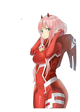 26 cm x 12,6 cm für Zero Two Auto Assessoires Aufkleber Sonnencreme Aufkleber Motorrad Persönlichkeit Cartoon